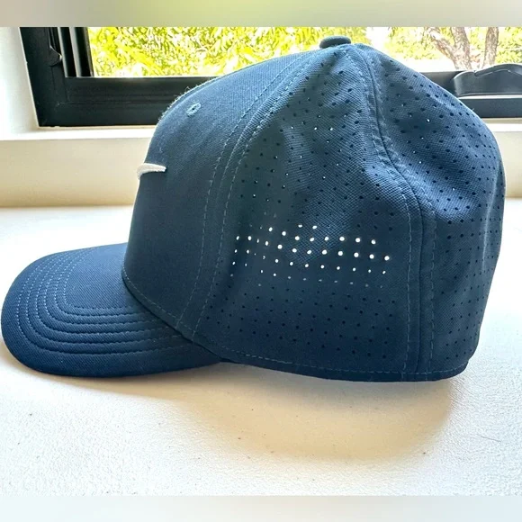Nike Navy Cap with White Logo, Dry Fit - Picture 2 of 4